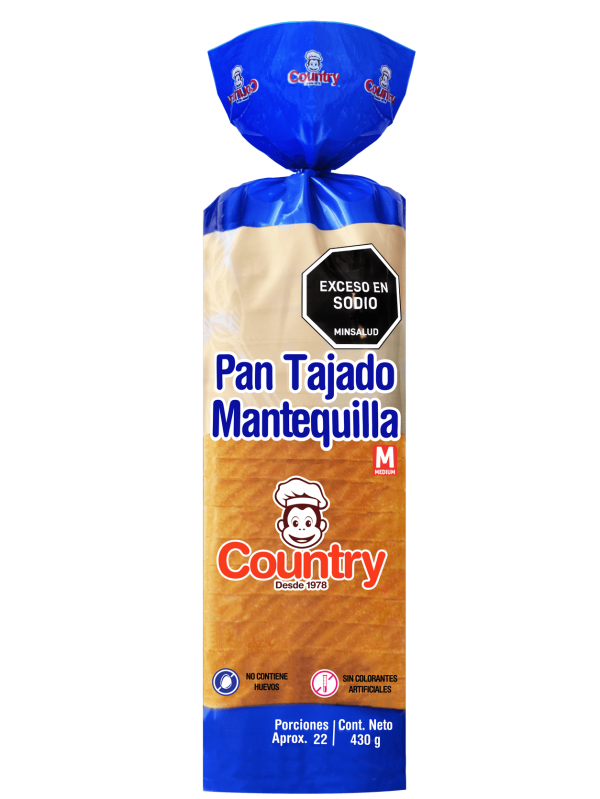 Pan Tajado Mantequilla G Pan El Country